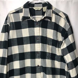 Eddie Bauer Blue and white flannel